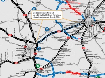Poszerzenie A2 Ł&oacute;dź - Warszawa